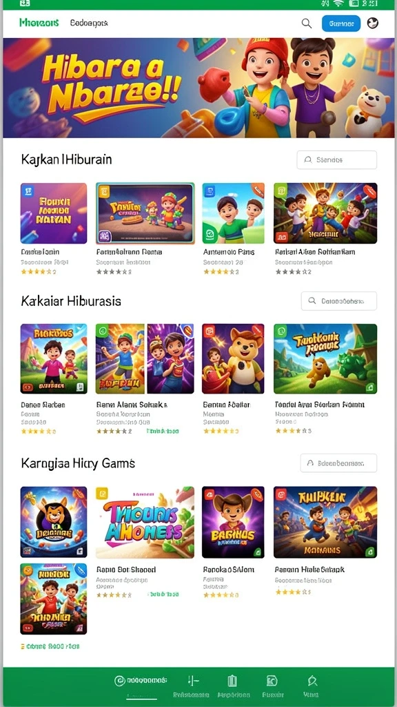Tampilan level yang menakjubkan dengan detail yang kaya.