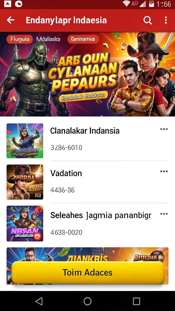 Tampilan layar utama CENDANA777 yang menarik.