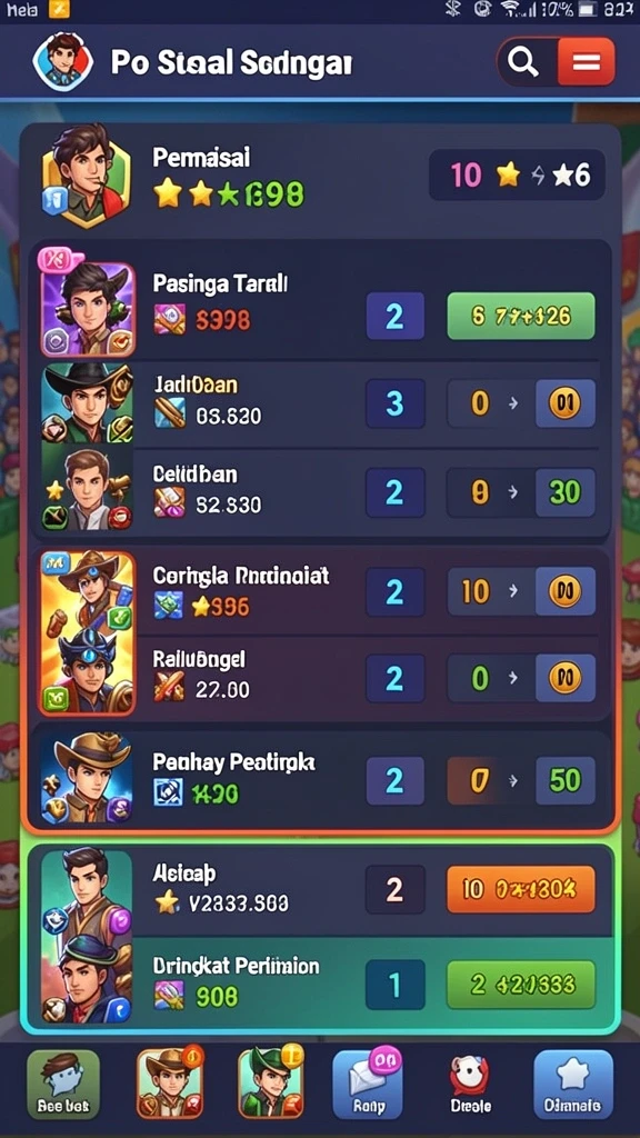 Tampilan layar permainan yang menakjubkan.