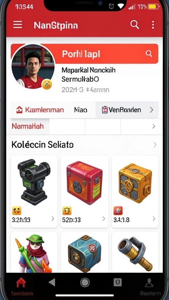 Karakter yang dapat disesuaikan dengan berbagai item.