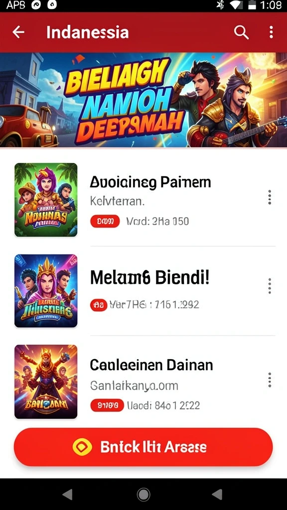 Berbagai pilihan permainan yang menarik.