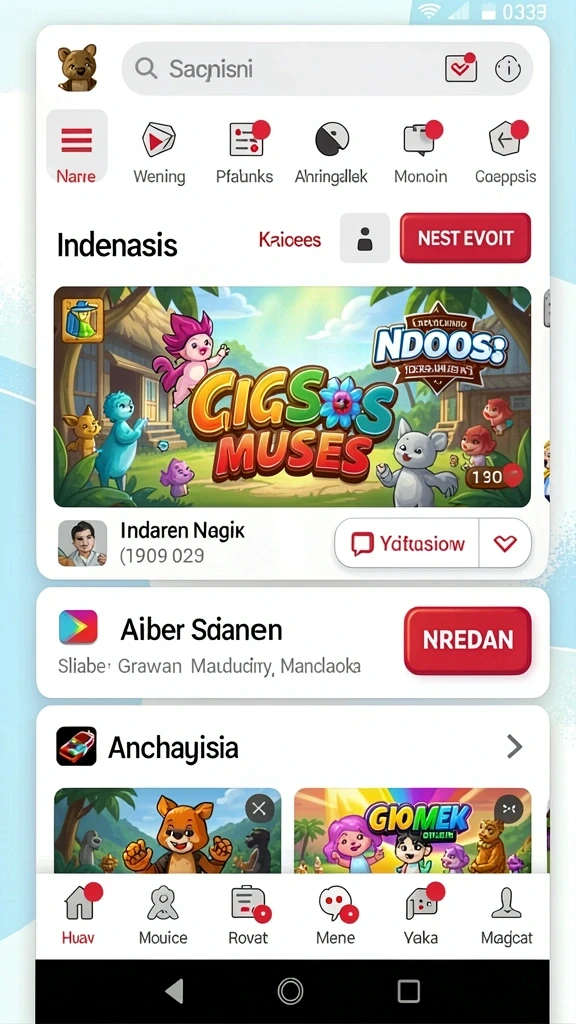 Tampilan awal permainan yang menawan.