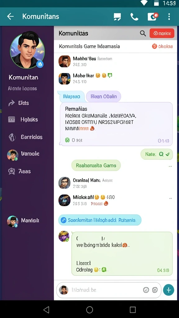 Screenshot menunjukkan mode permainan yang menantang.