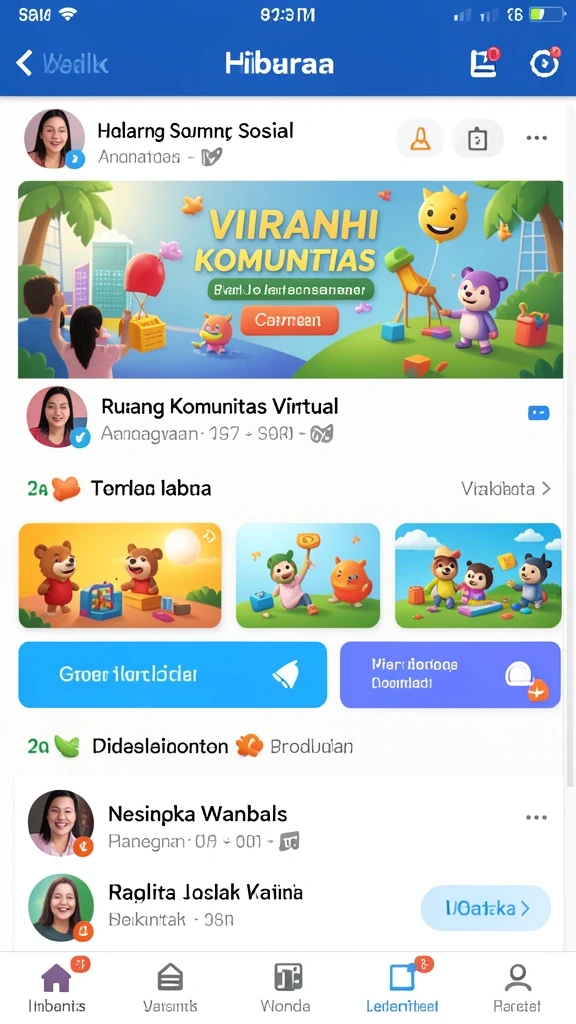 Menampilkan berbagai karakter unik yang dapat dimainkan.
