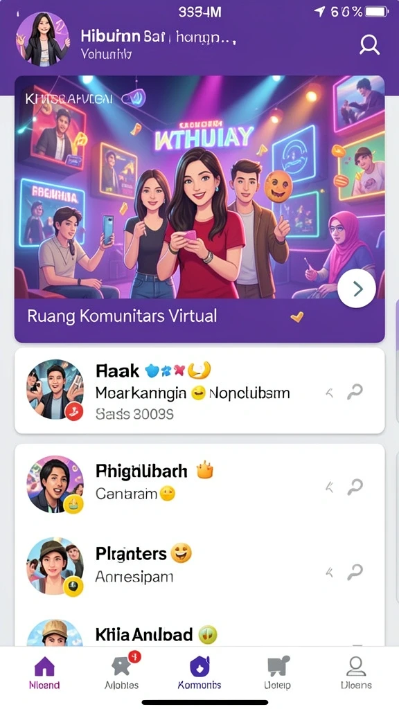 Ilustrasi level menantang yang penuh rintangan.