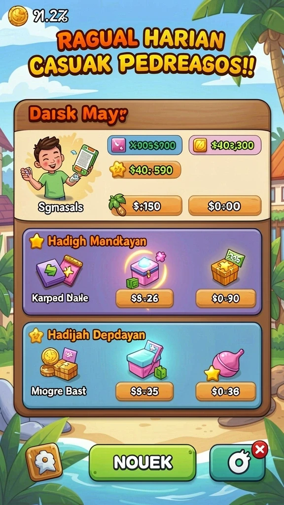 Antarmuka utama SLOTSRI dengan berbagai pilihan slot.