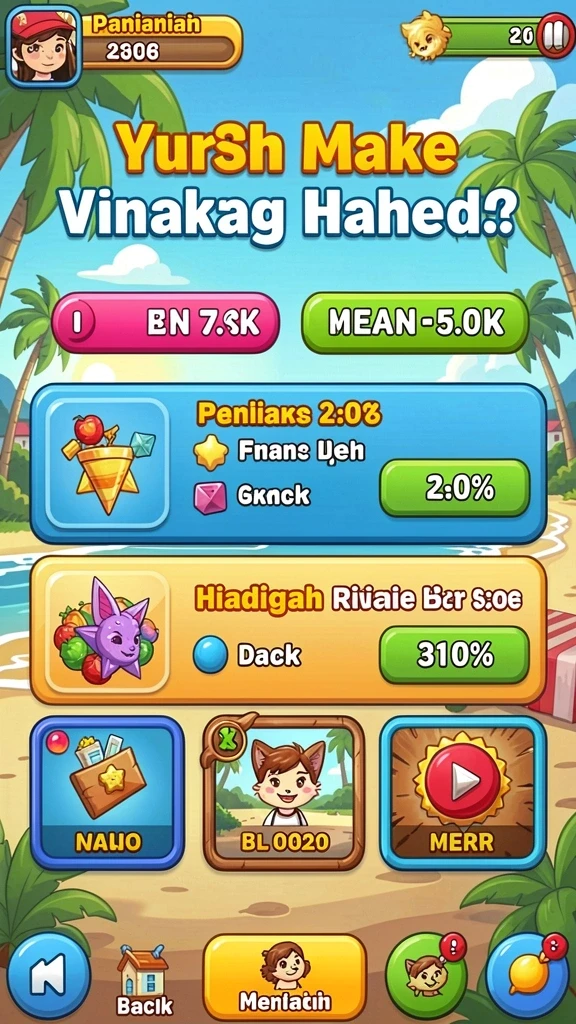 Tampilan antarmuka game yang memukau dan intuitif.