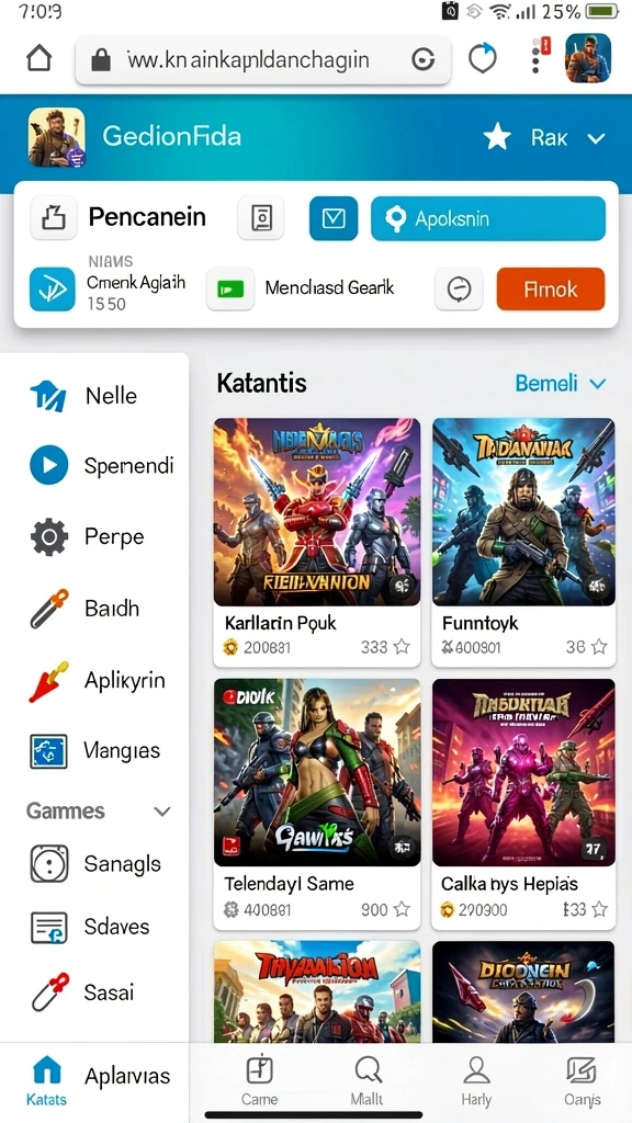 Tangkapan layar ini menunjukkan karakter utama dalam aksi.